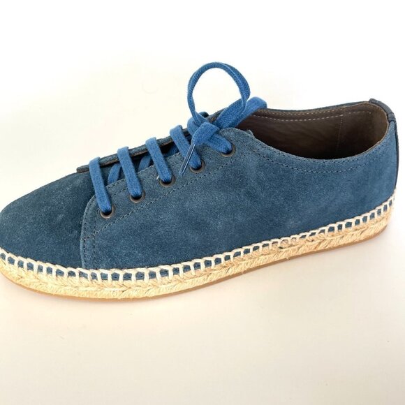 BOTTEGA VENETA Spritz Suede Denim blue espadrilles 522301 shoes, Size 41 - Picture 12 of 12